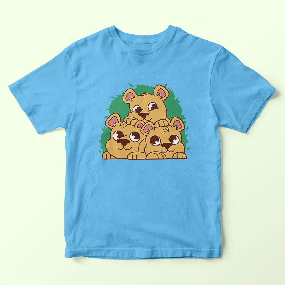 Cute Lion Cubs Kids T-Shirt