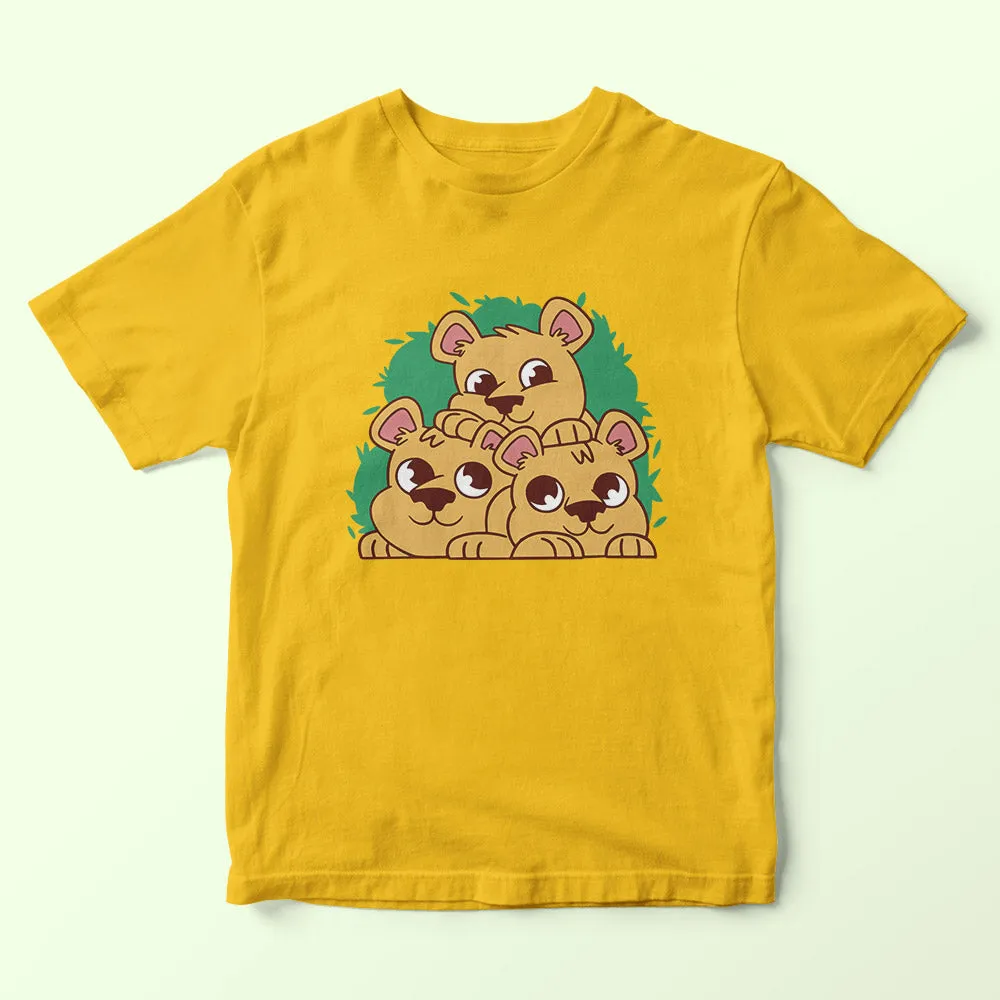 Cute Lion Cubs Kids T-Shirt