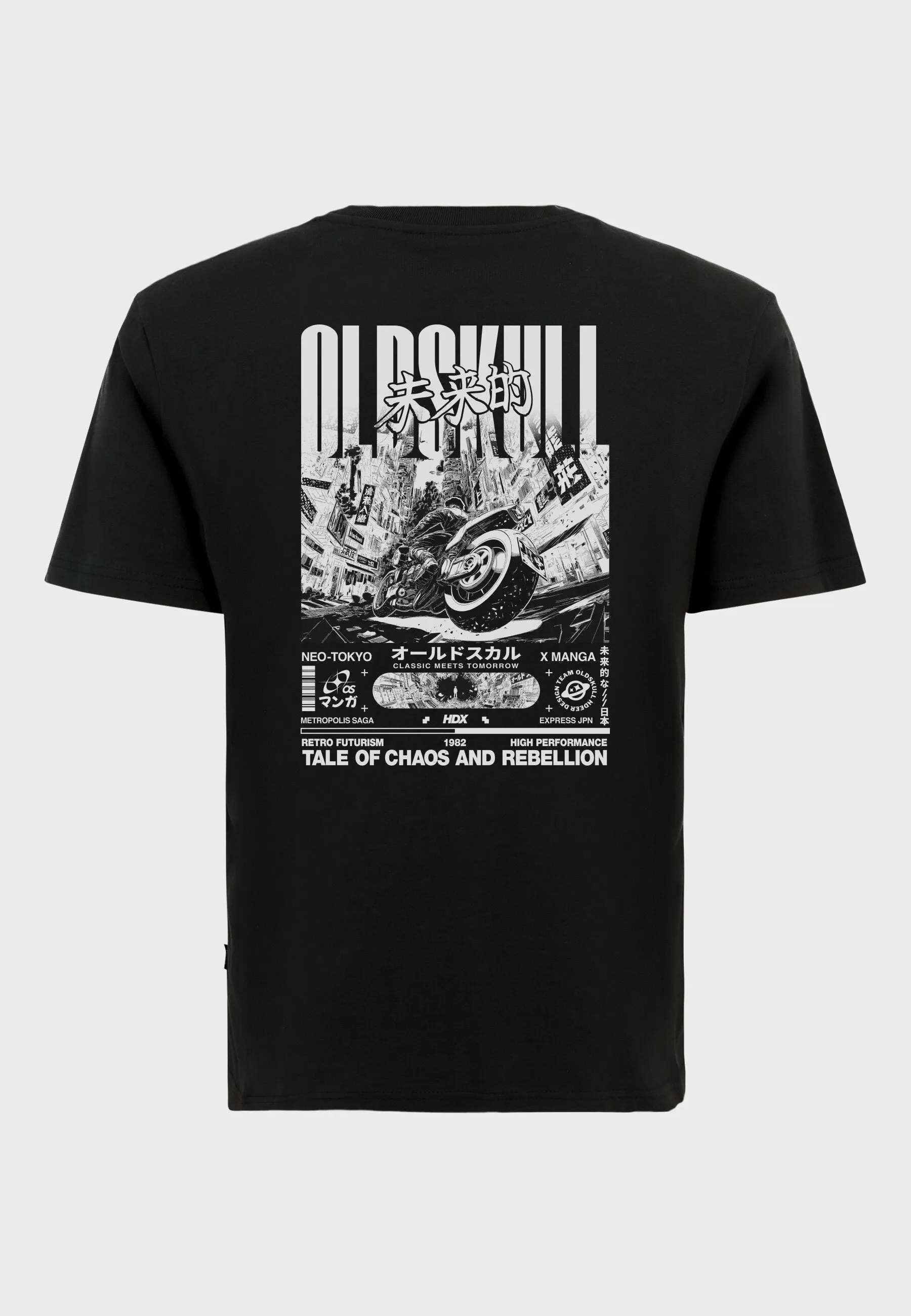 Cyber Racer Backprint T-Shirt Black