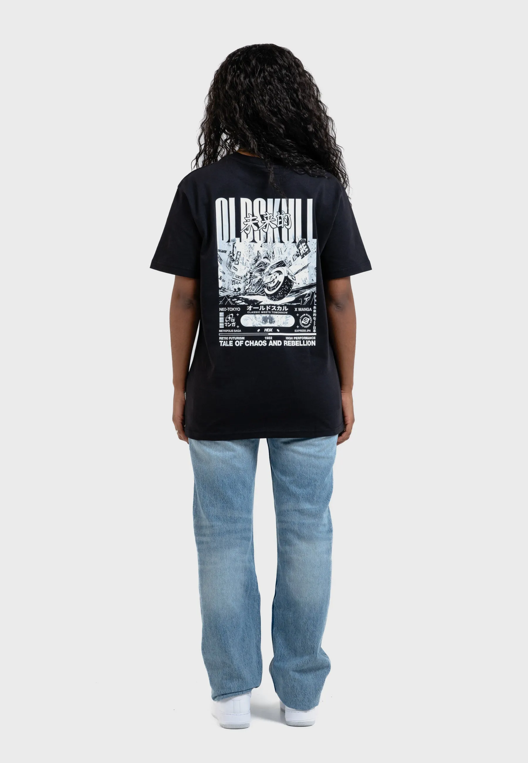 Cyber Racer Backprint T-Shirt Black