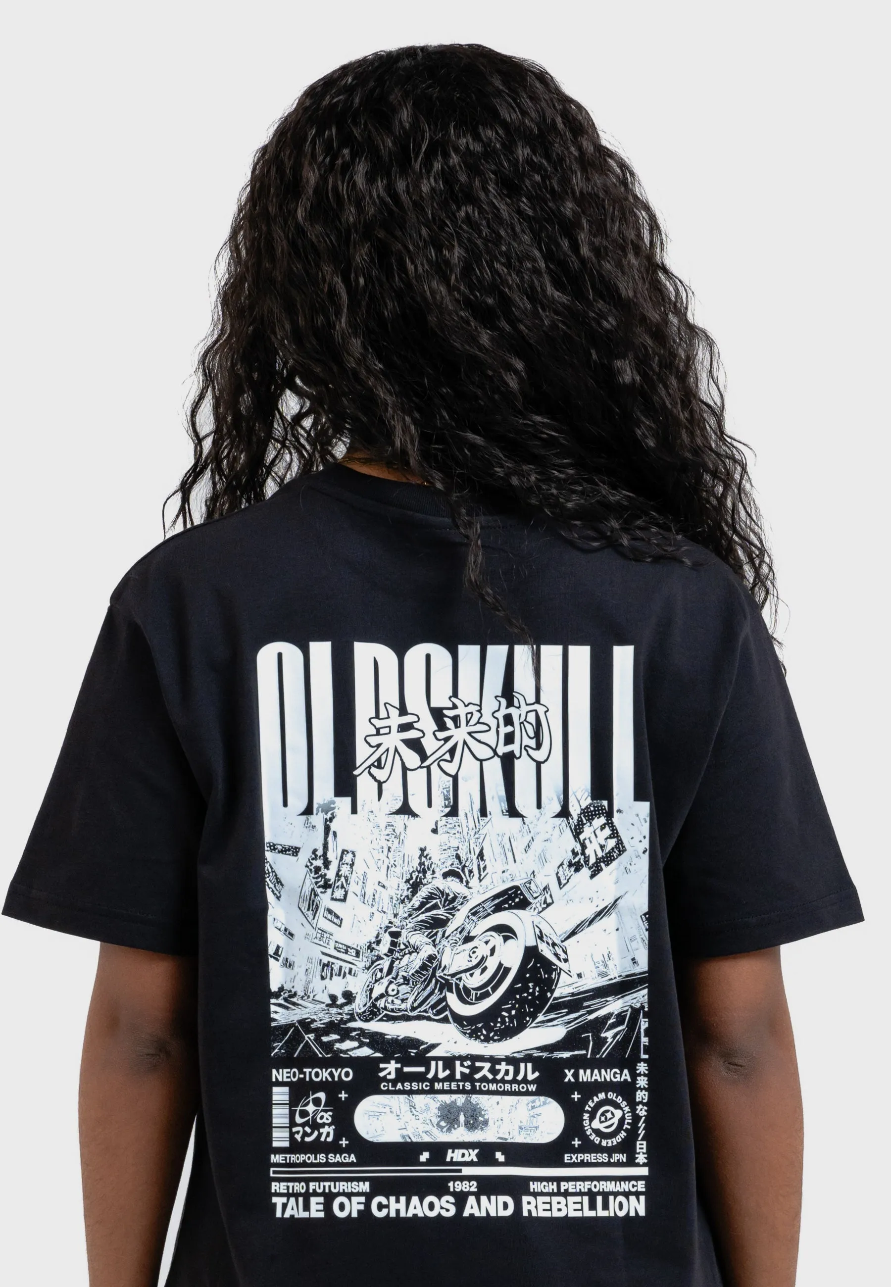 Cyber Racer Backprint T-Shirt Black