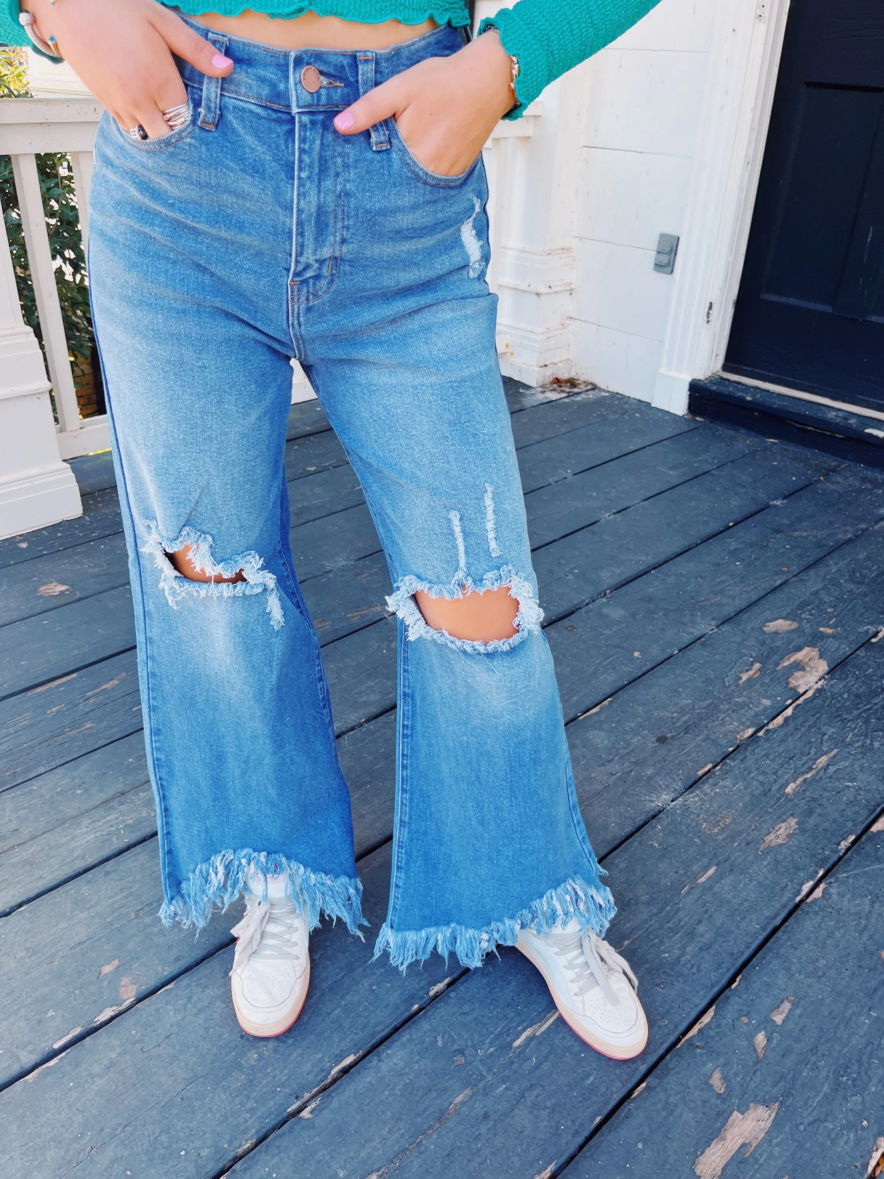 Danie Distressed Jean - Medium Stone