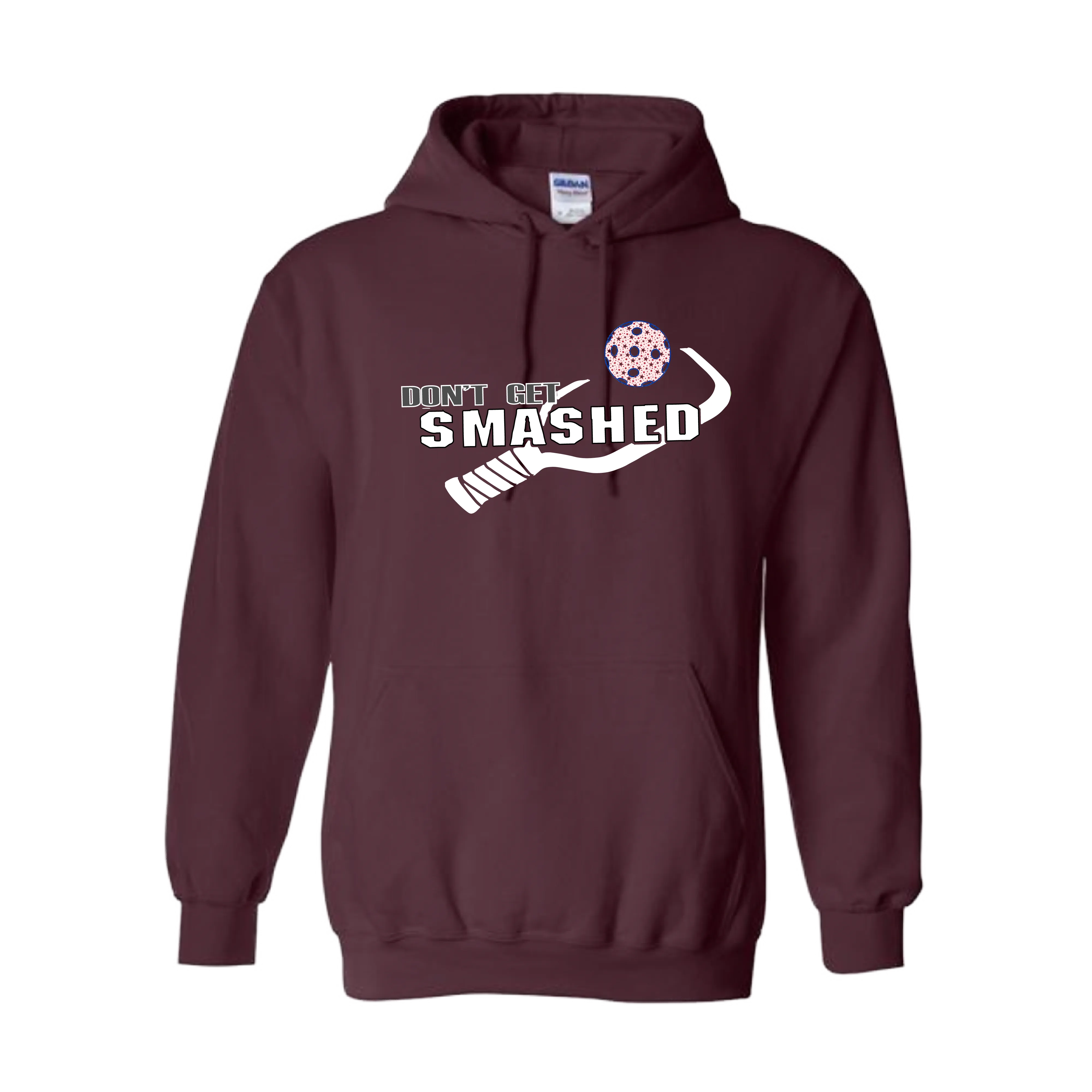 Don't Get Smashed (Patriotic Stars) | Unisex Hoodie Pickleball Sweatshirt | 50% Cotton 50% Polyester