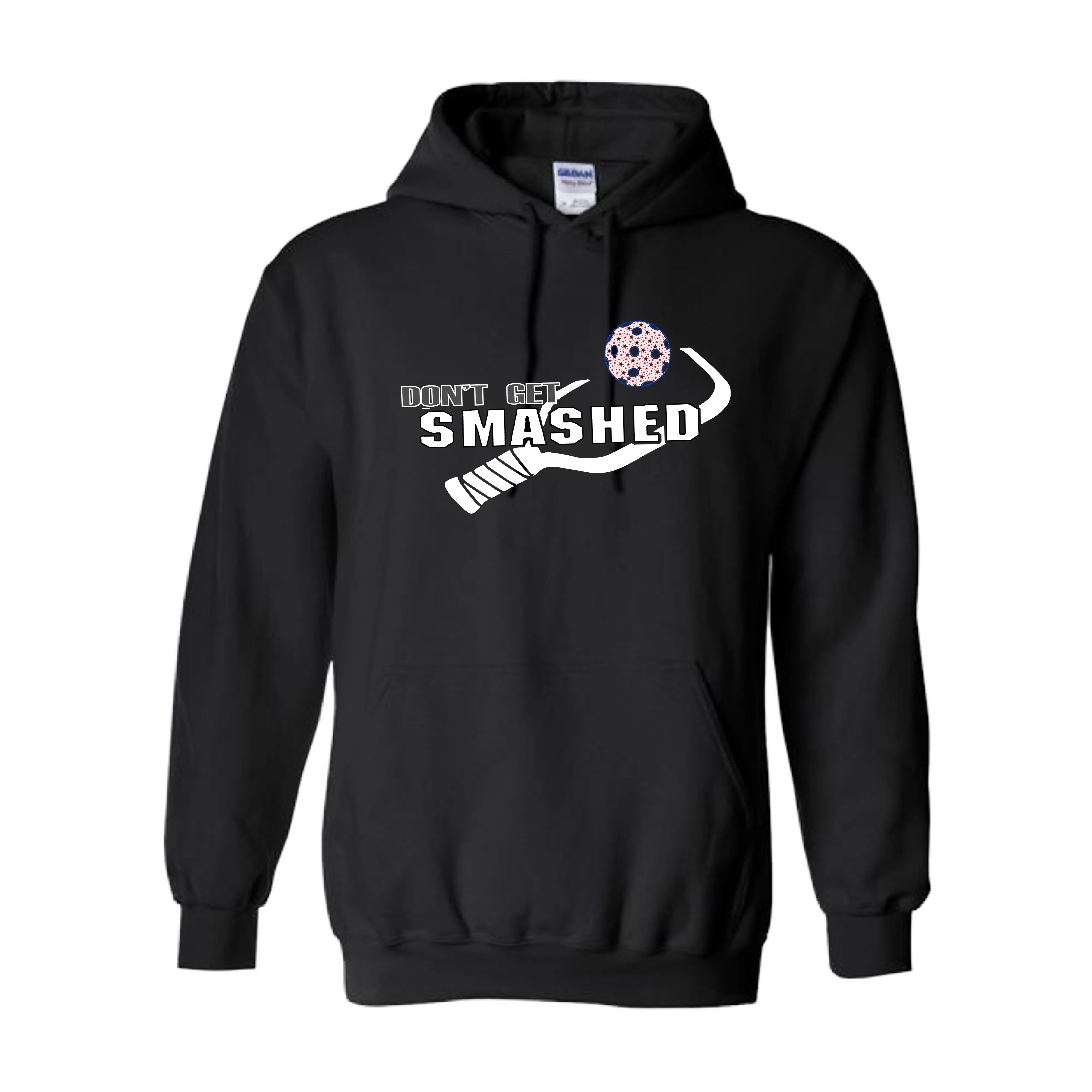 Don't Get Smashed (Patriotic Stars) | Unisex Hoodie Pickleball Sweatshirt | 50% Cotton 50% Polyester