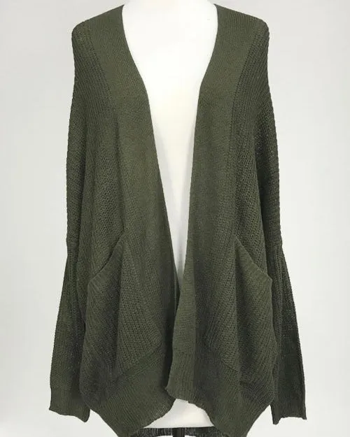 Dreamers - In the Office Ribbed Open Front Knit Cardigan in More Colors