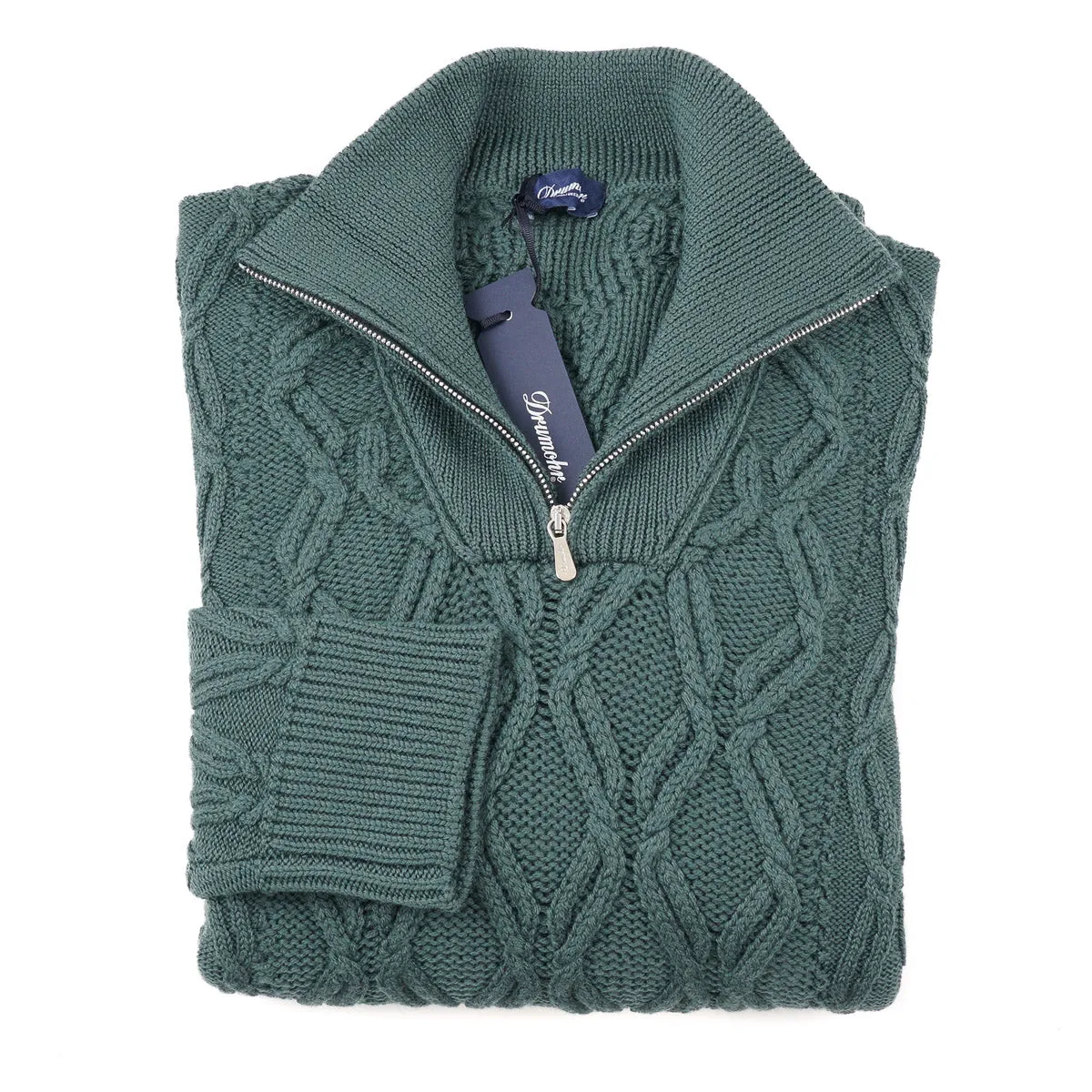 Drumohr Half-Zip Merino Wool Sweater