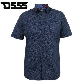 Duke Brody Micro Print Navy Shirt Navy