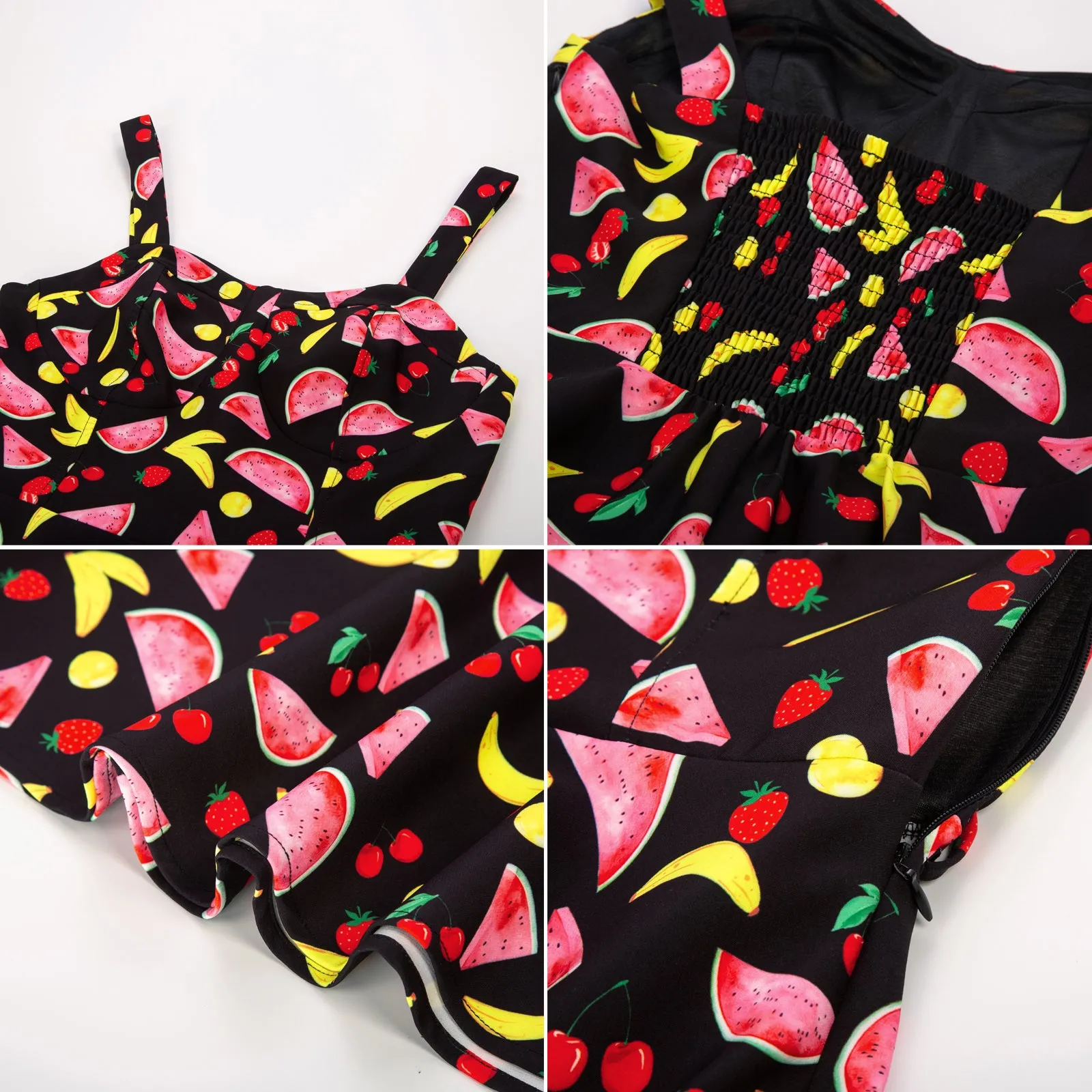 Floral Print Sweetheart Neck Flared A-Line Dress with Belt