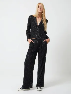 Optimize the title to make it more user-friendly: Black French Connection Alindava Sequin Suit Trousers in Size 74TNG