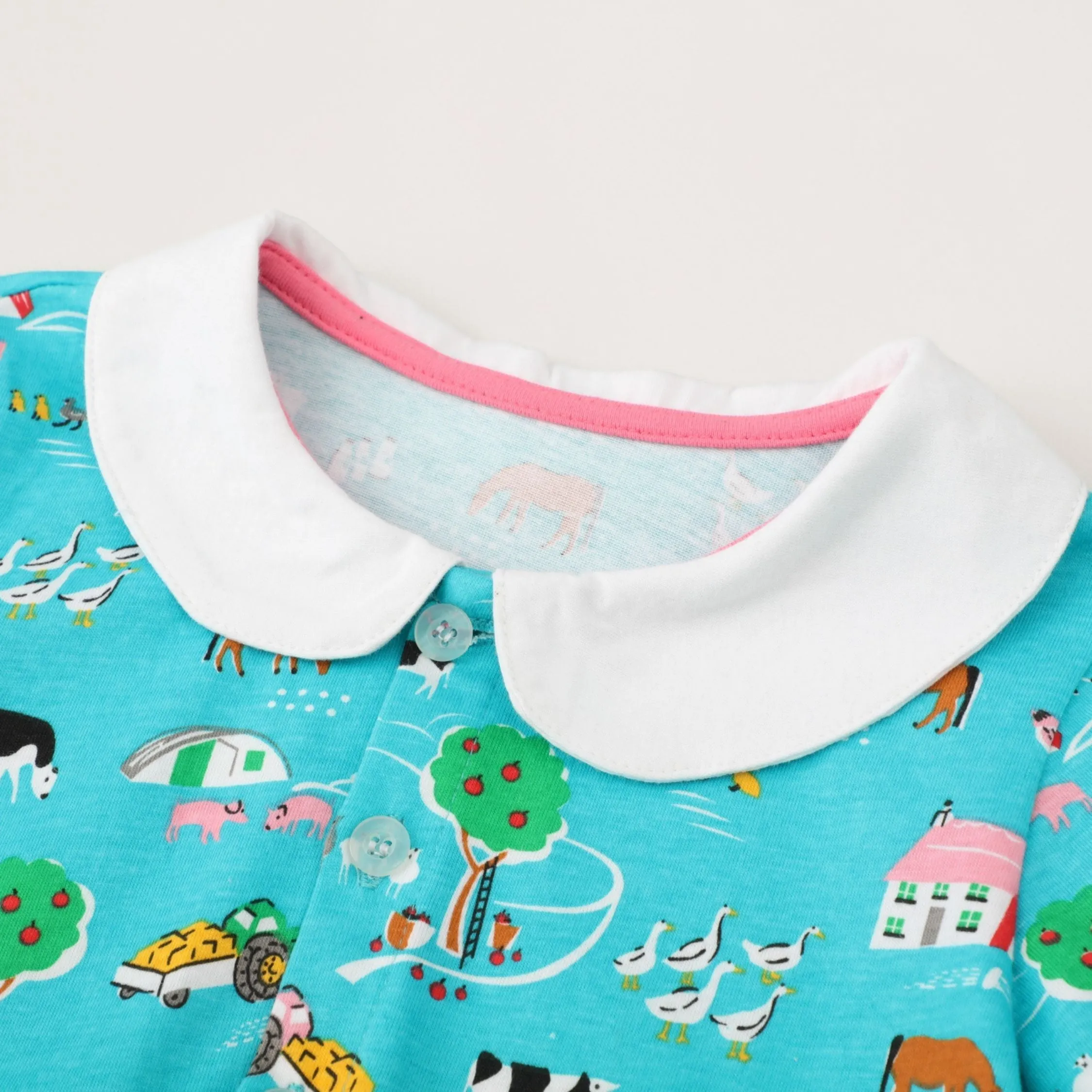 Full Sleeve Beautiful Colourful Theme Girls Dress, Blue
