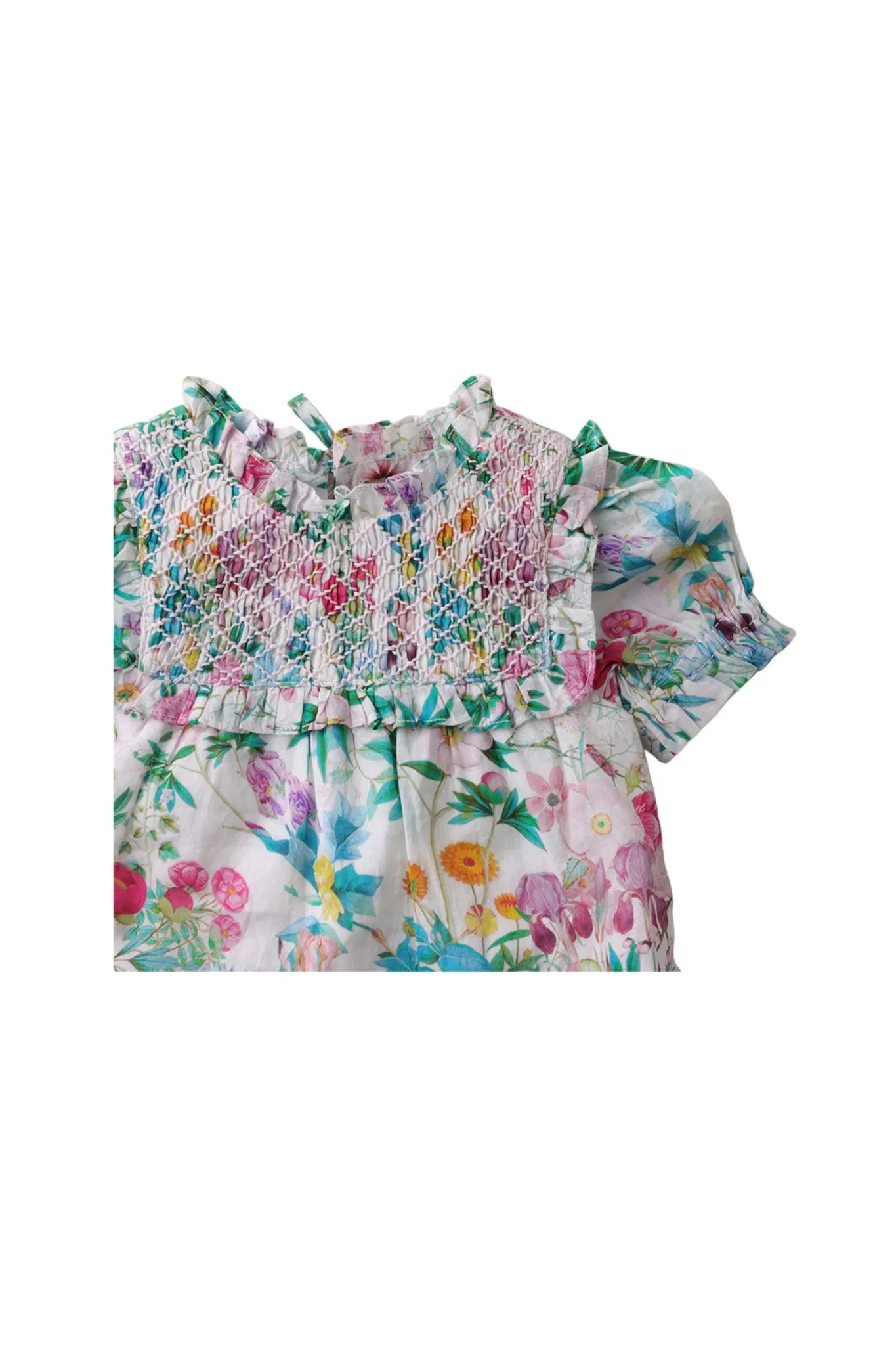 Gingersnaps Floral Printed Smocked Dress