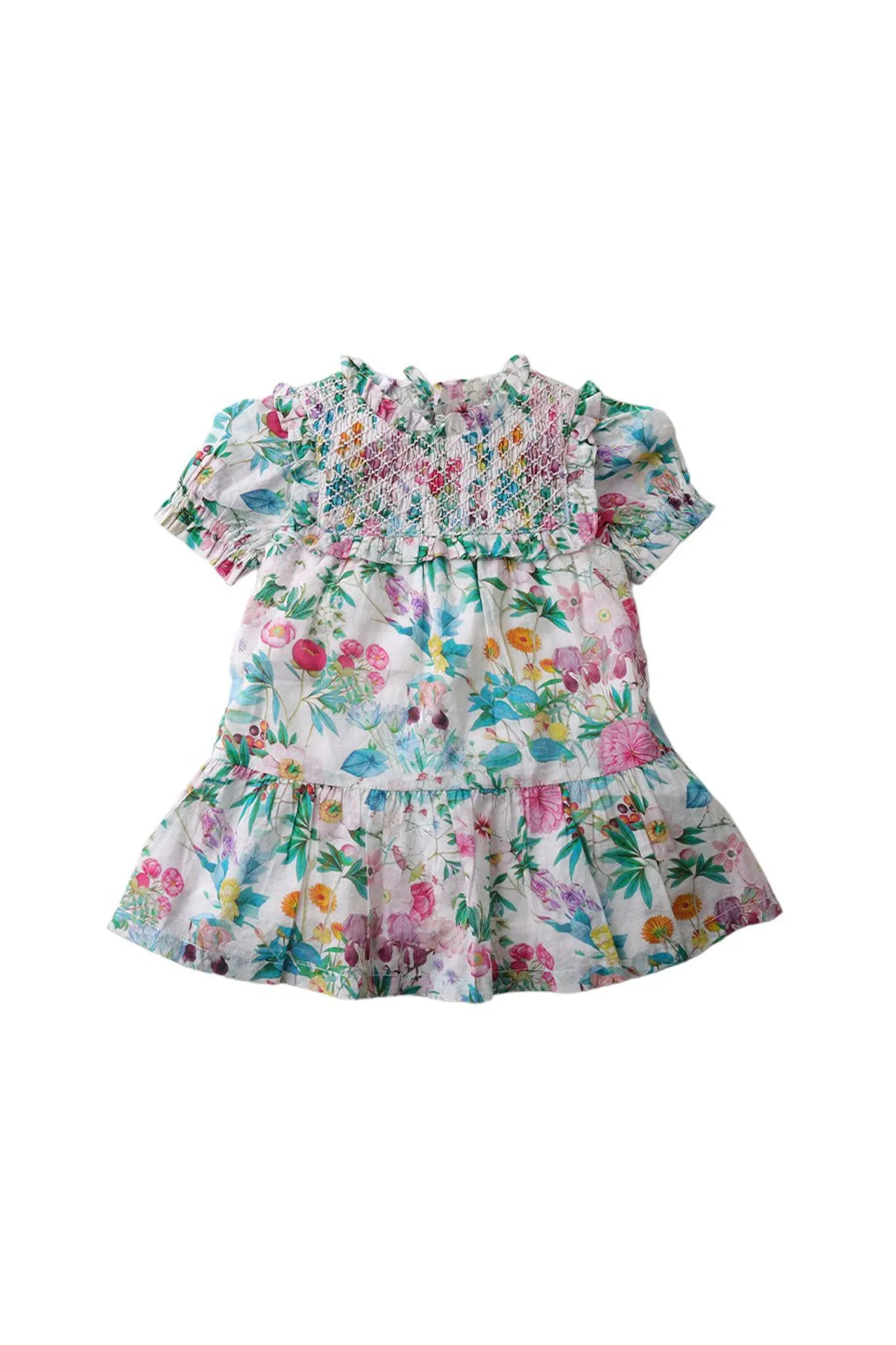 Gingersnaps Floral Printed Smocked Dress