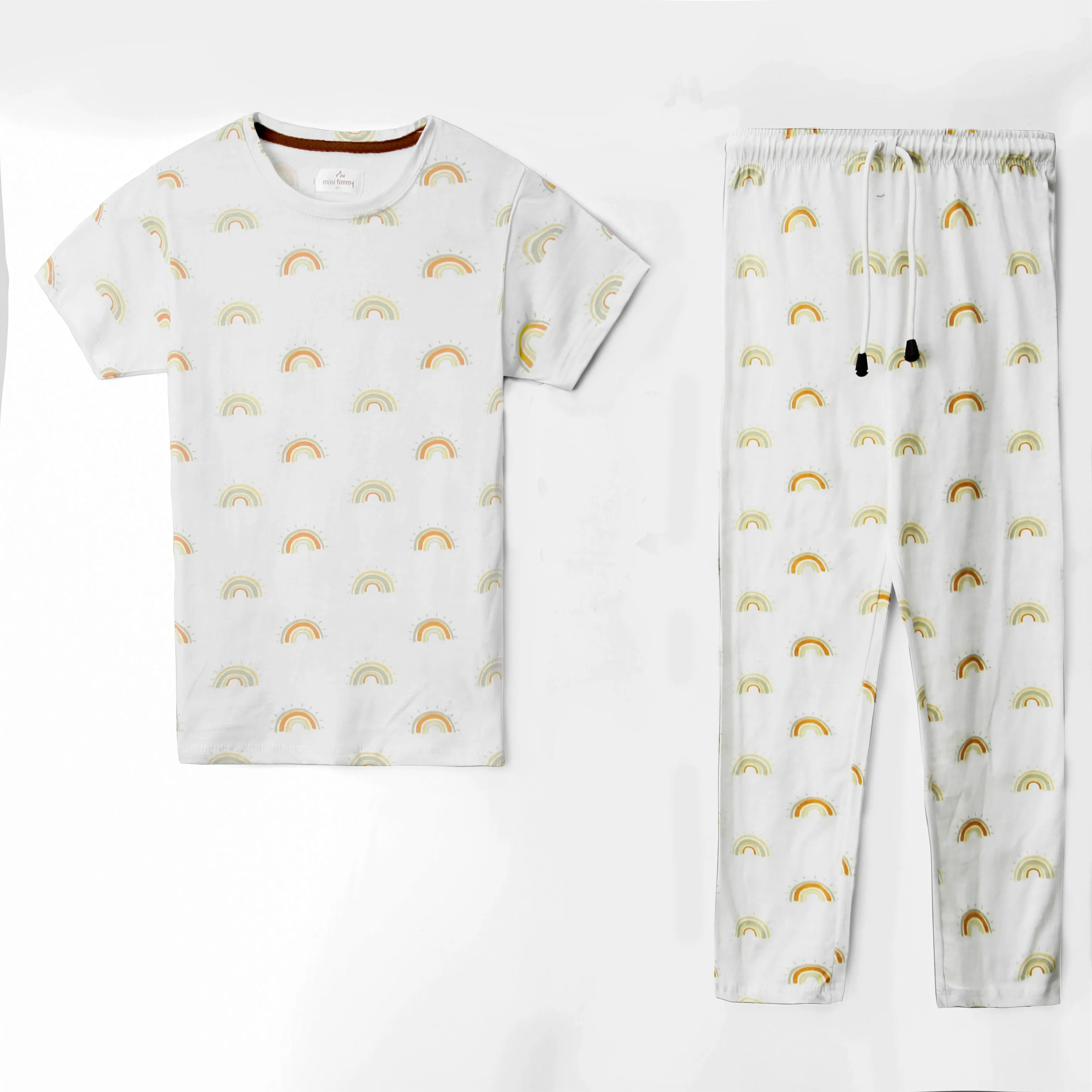 Girls All Over Graphic Jersey Pajama Set