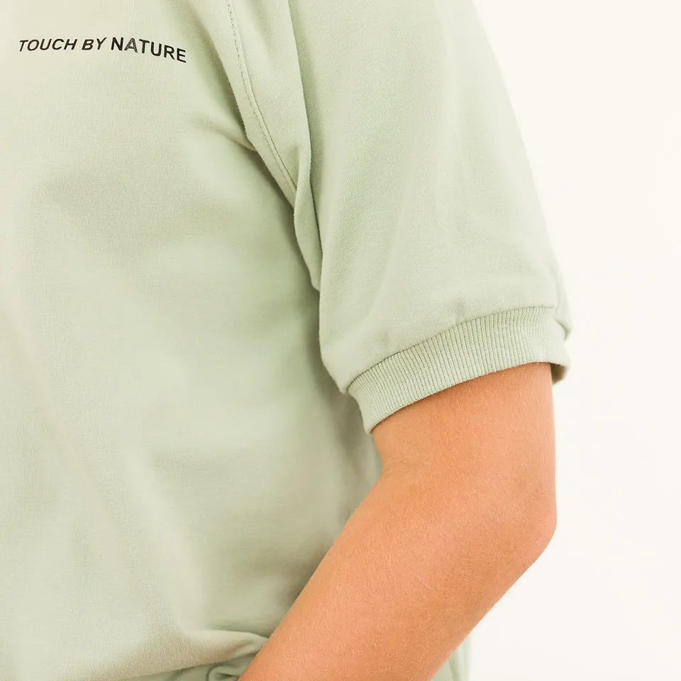 Gray Aqua French Terry