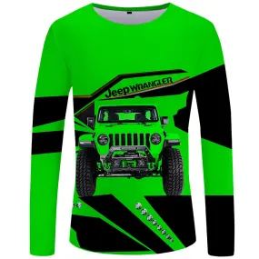 Green Jeep Wrangler - UPF 50  Long Sleeve Shirt