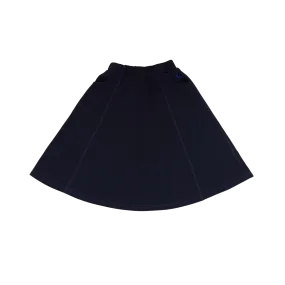 HK438-NAVY STITCHED SKIRT