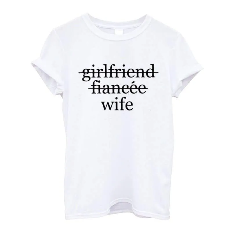 Husband and wife matching shirts