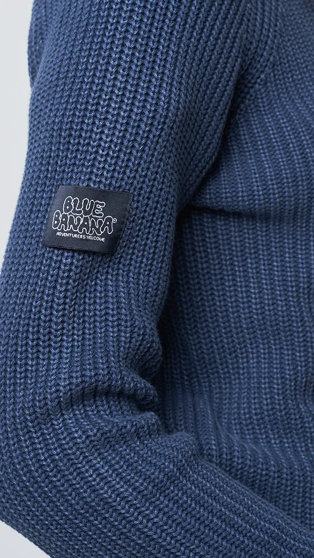 JERSEY KNITTED TOPAZ AZUL MARINO