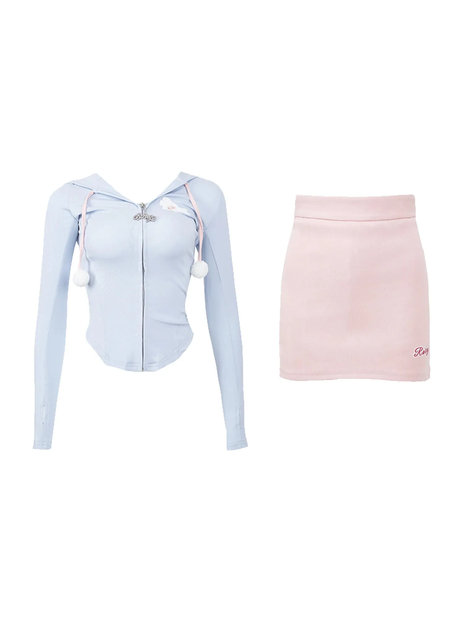 LVSANW 2 Piece Skirts Set Women Casual Bodycon Sweatshirts Y2k Crop Tops   Mini Skirts Kawaii Dress Suits Tracksuits Female 2024 Autumn