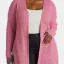 Marled Knit High Slit Cardigan