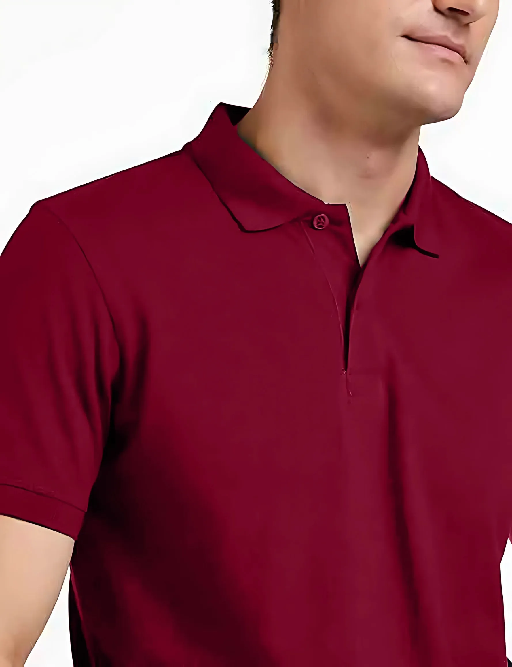 Men's Regular Fit Polo Neck Half Sleeve Solid Uniform T-Shirt | Polo T-Shirt for Men (Maroon)