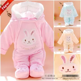 Newborn cotton-padded jacket baby bodysuit winter thickening wadded jacket  infant baby cotton-padded 100% cotton