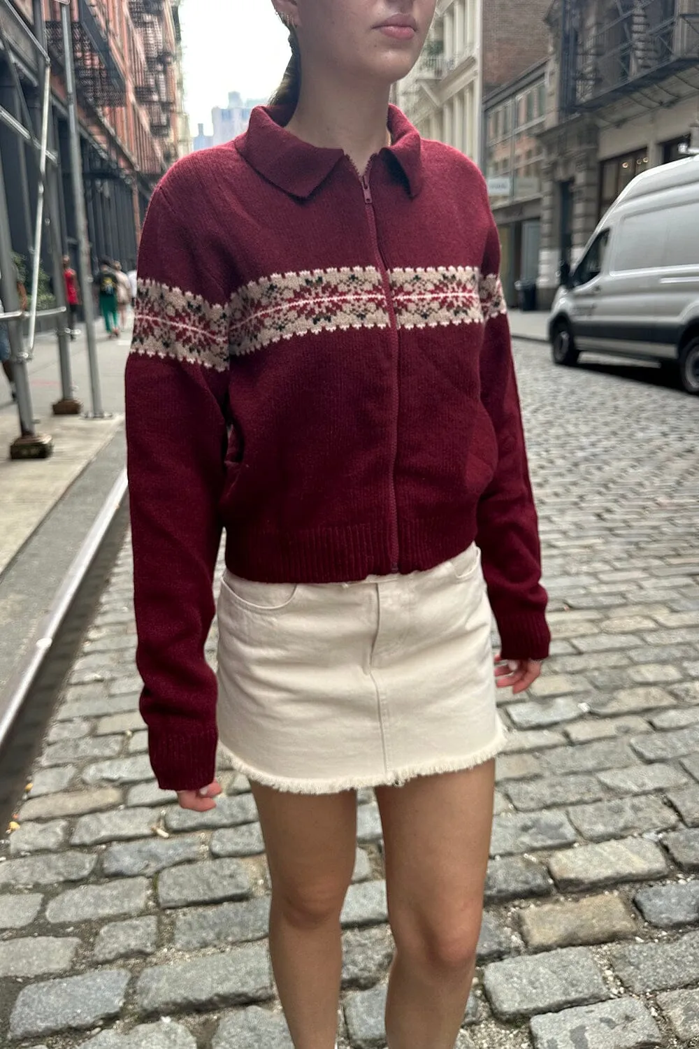 Cozy Paola Wool Zip-Up Sweater for Women