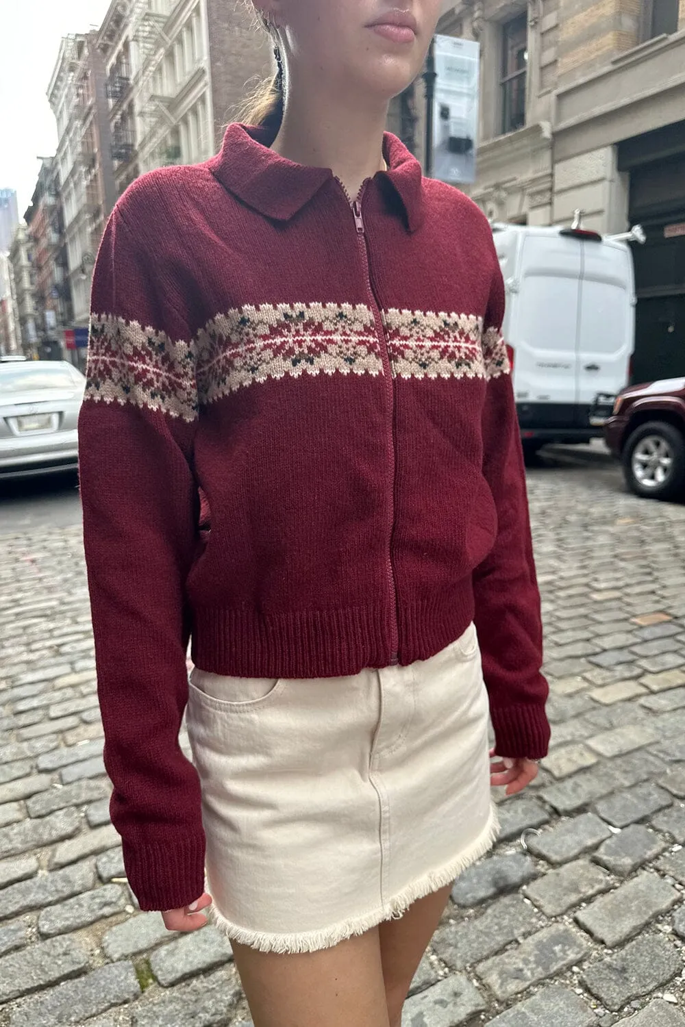Cozy Paola Wool Zip-Up Sweater for Women