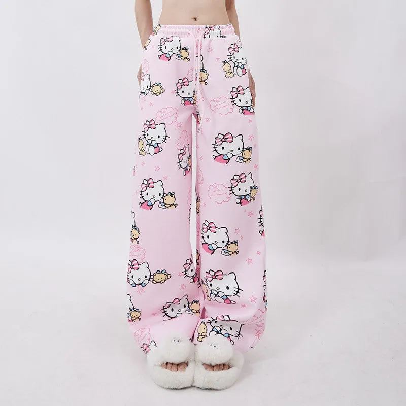 Pink Casual Pants PL357214