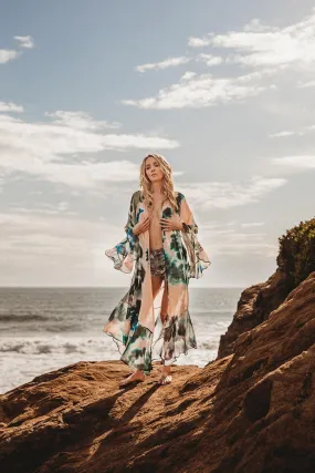 Pre-Order Sakura Kimono in Teal Tie Dye