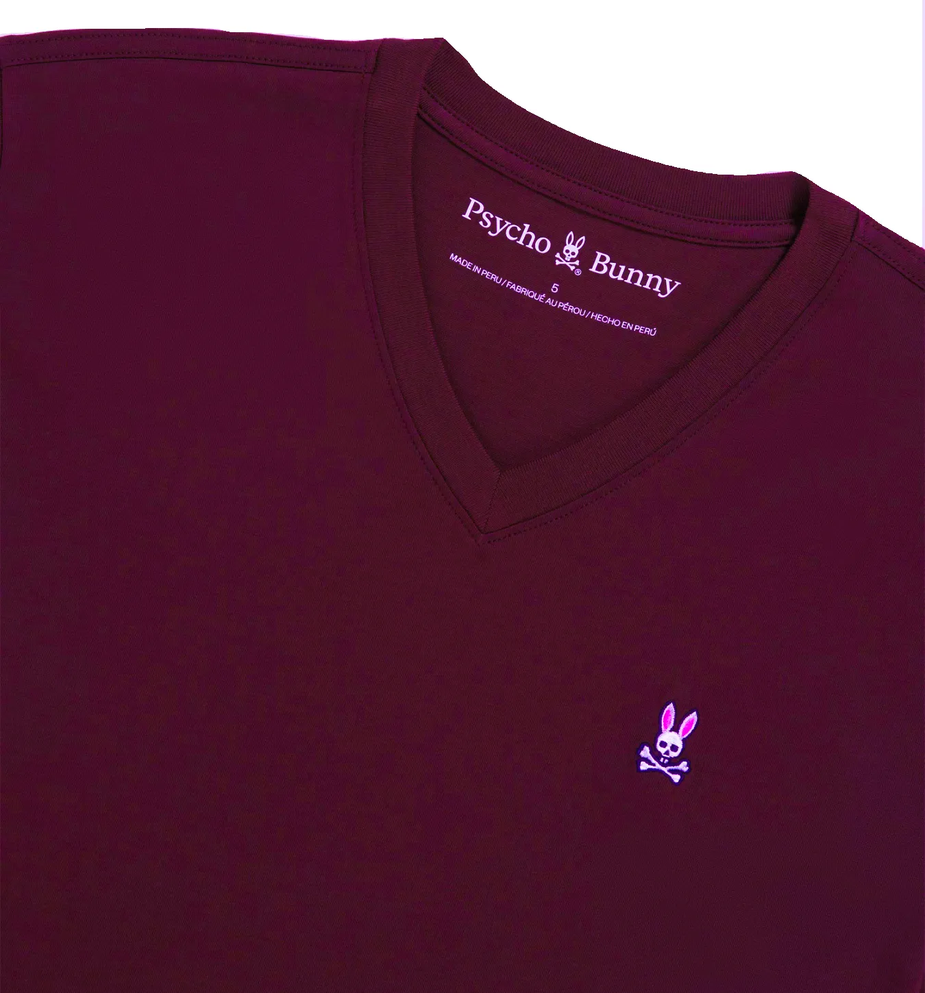 Psycho Bunny Classic V Neck - Crimson
