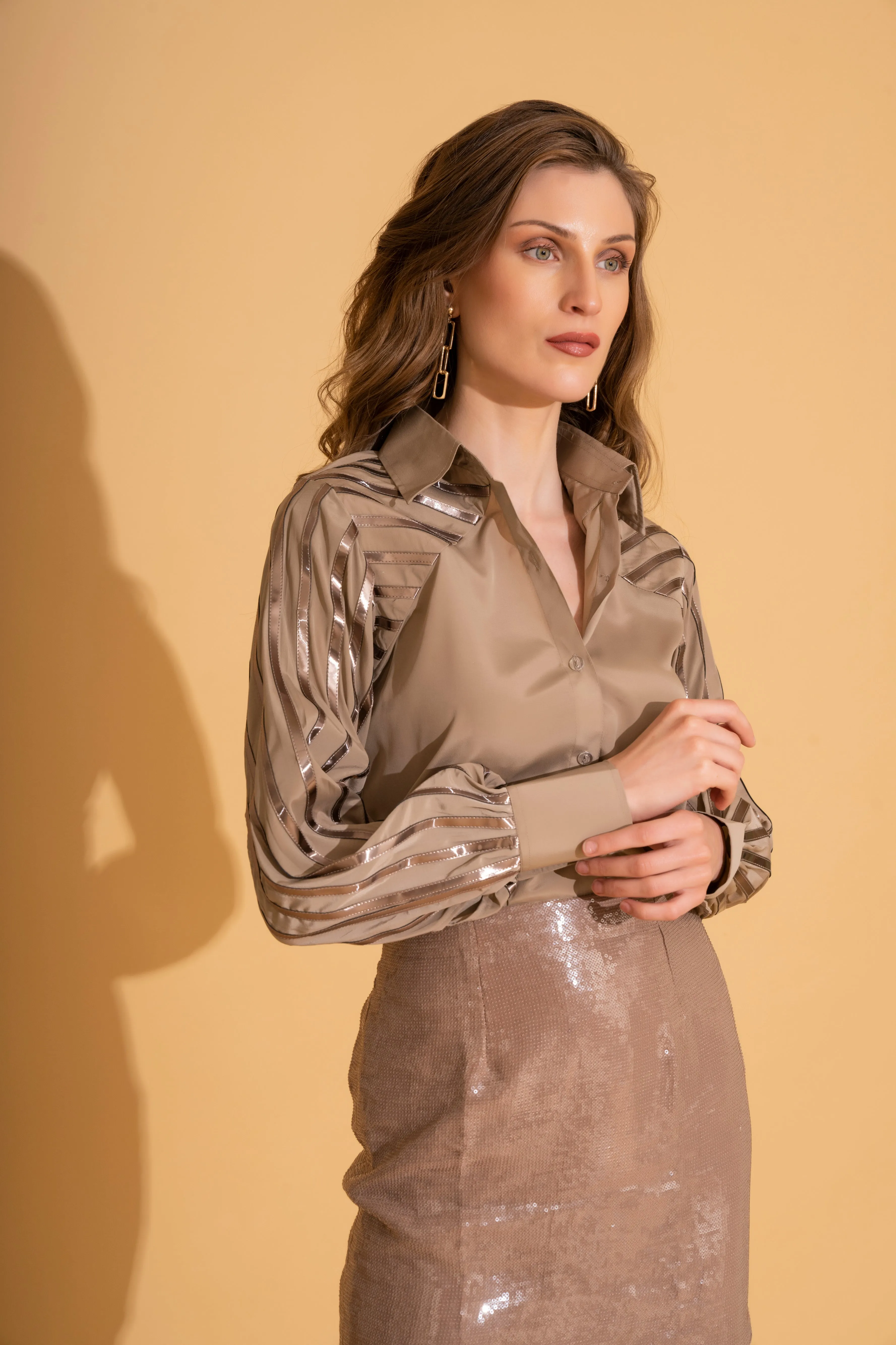 Rexine Detailing Shirt