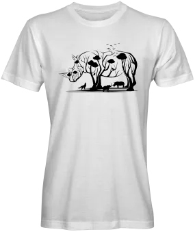 Rhino Sketched Graphic T-Shirt