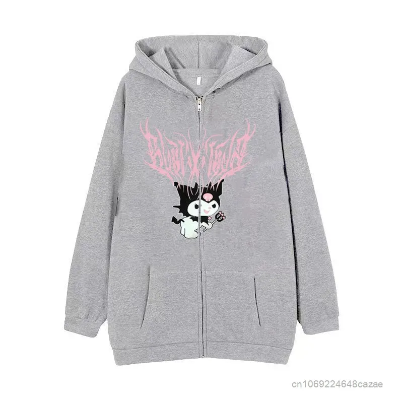 Sanrio Kuromi Clothes Women Harajuku Sweatshirts Long Sleeve Hoodies