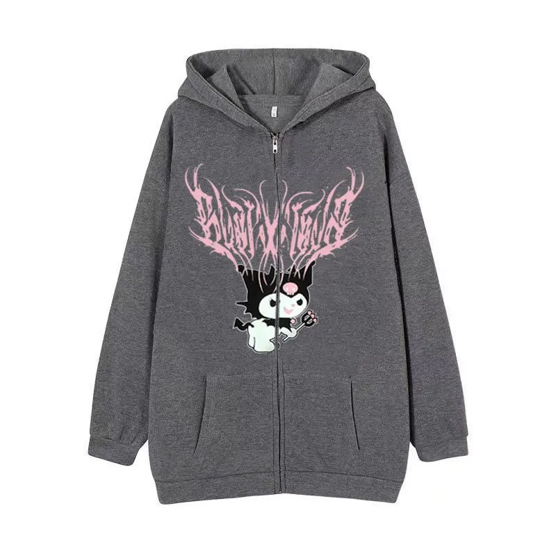 Sanrio Kuromi Clothes Women Harajuku Sweatshirts Long Sleeve Hoodies