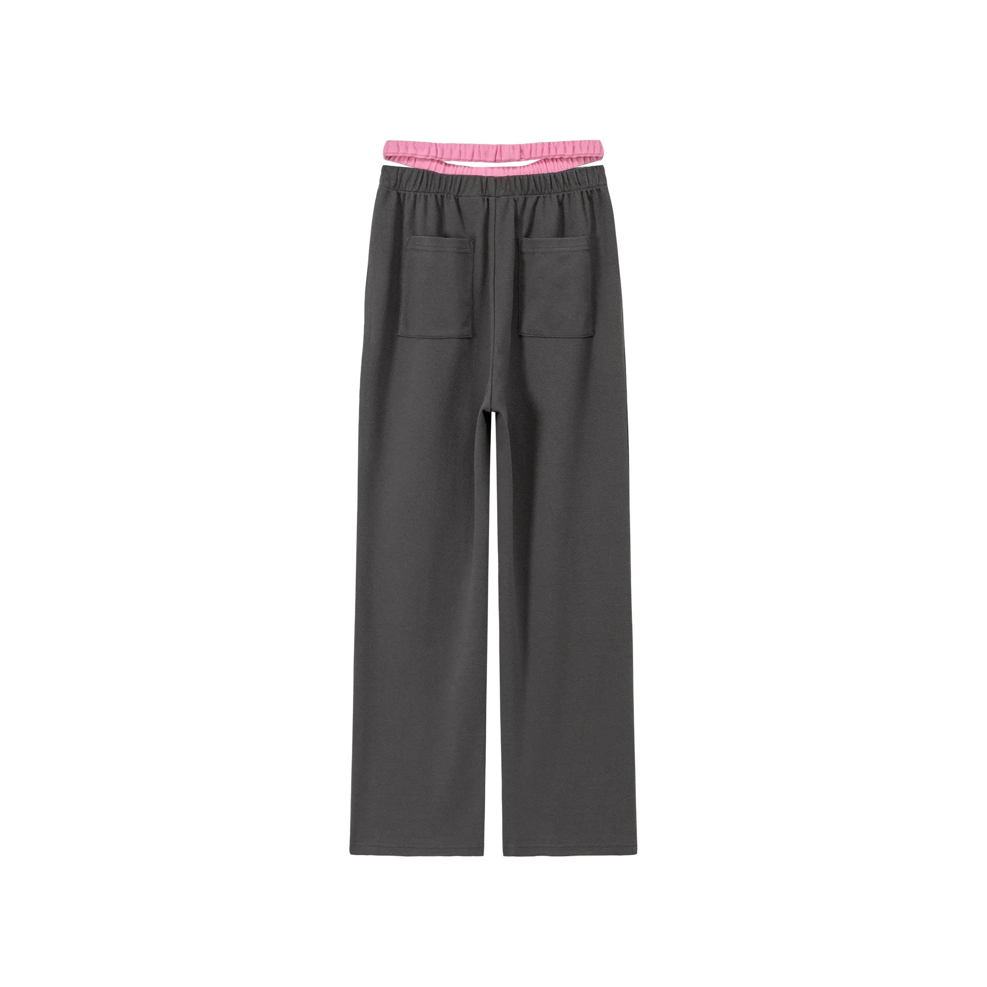 Side Slit String Casual Wide Pants