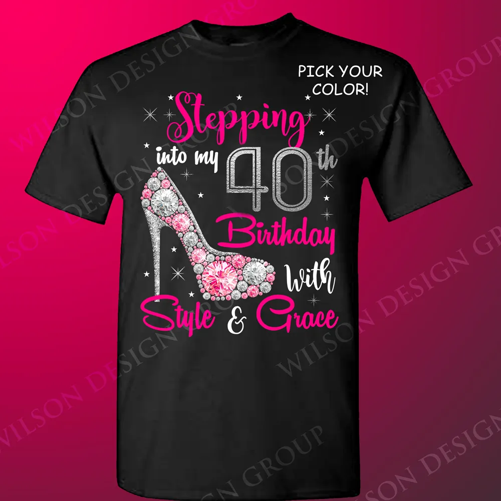 Stepping into my 60th Birthday with Style and Grace tshirt