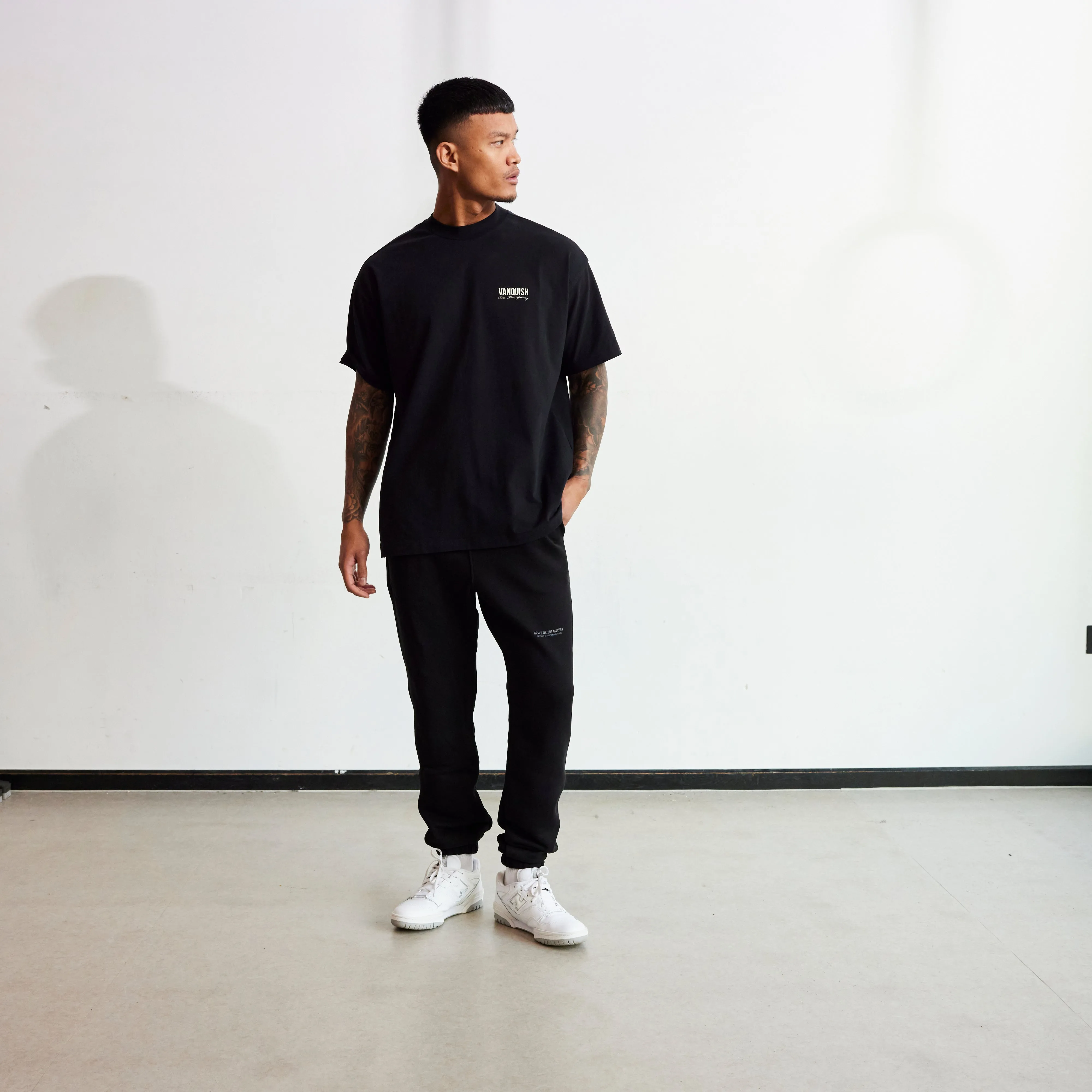 Vanquish TSP Oversized T-Shirt in Black with Multi-Print Design
