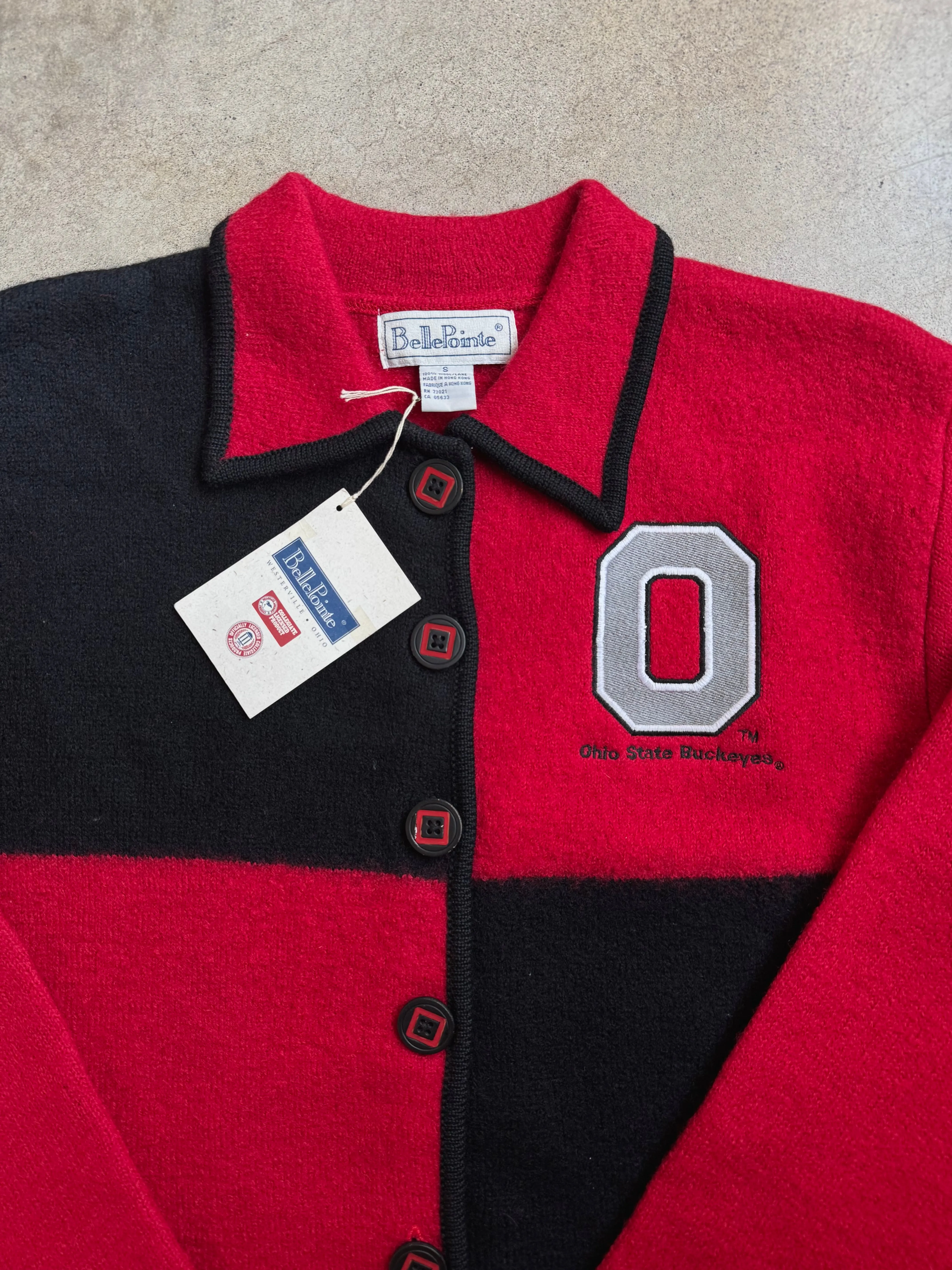 Vintage BellePointe Ohio State Embroidered Wool Cardigan (S)
