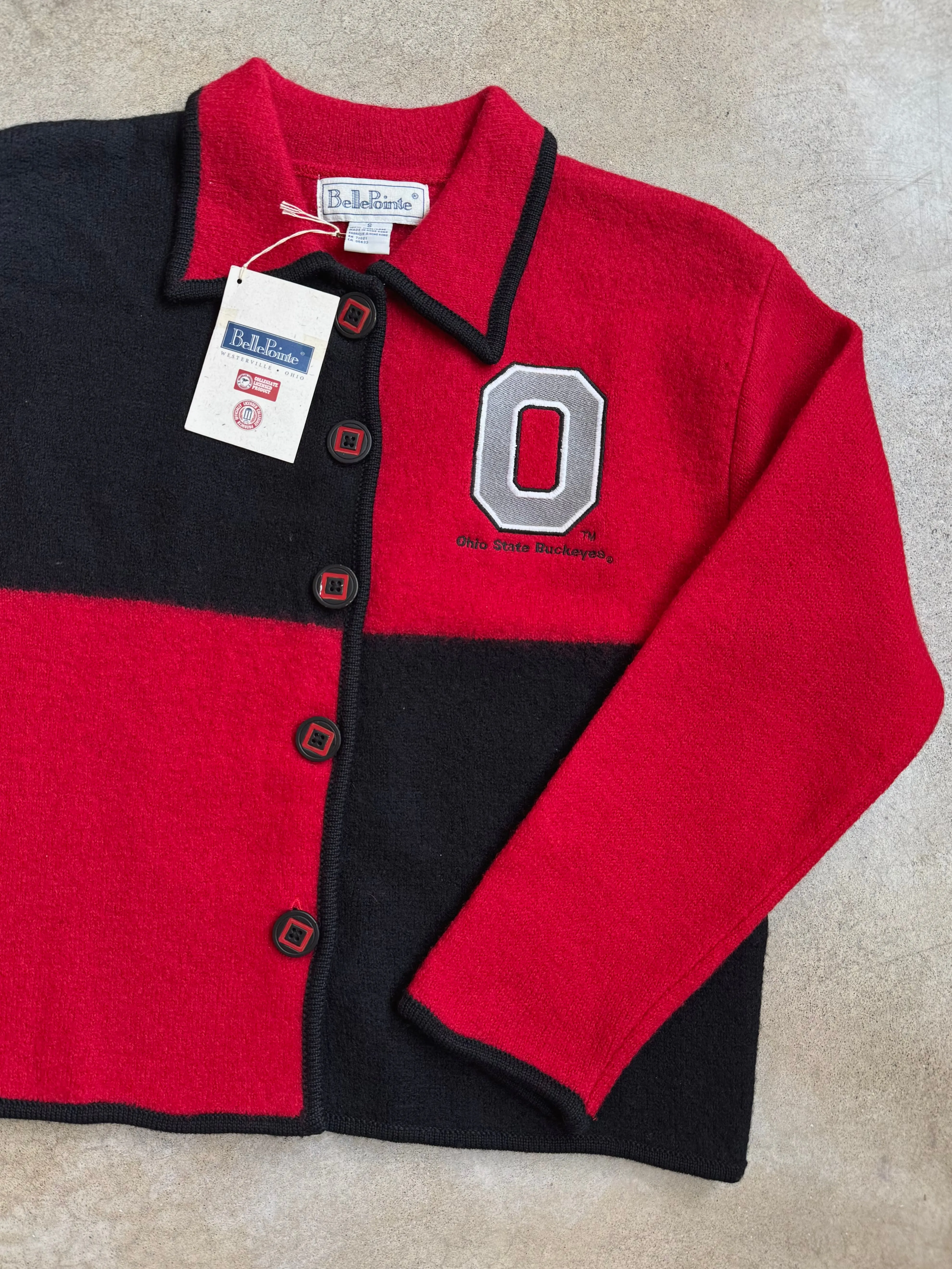 Vintage BellePointe Ohio State Embroidered Wool Cardigan (S)
