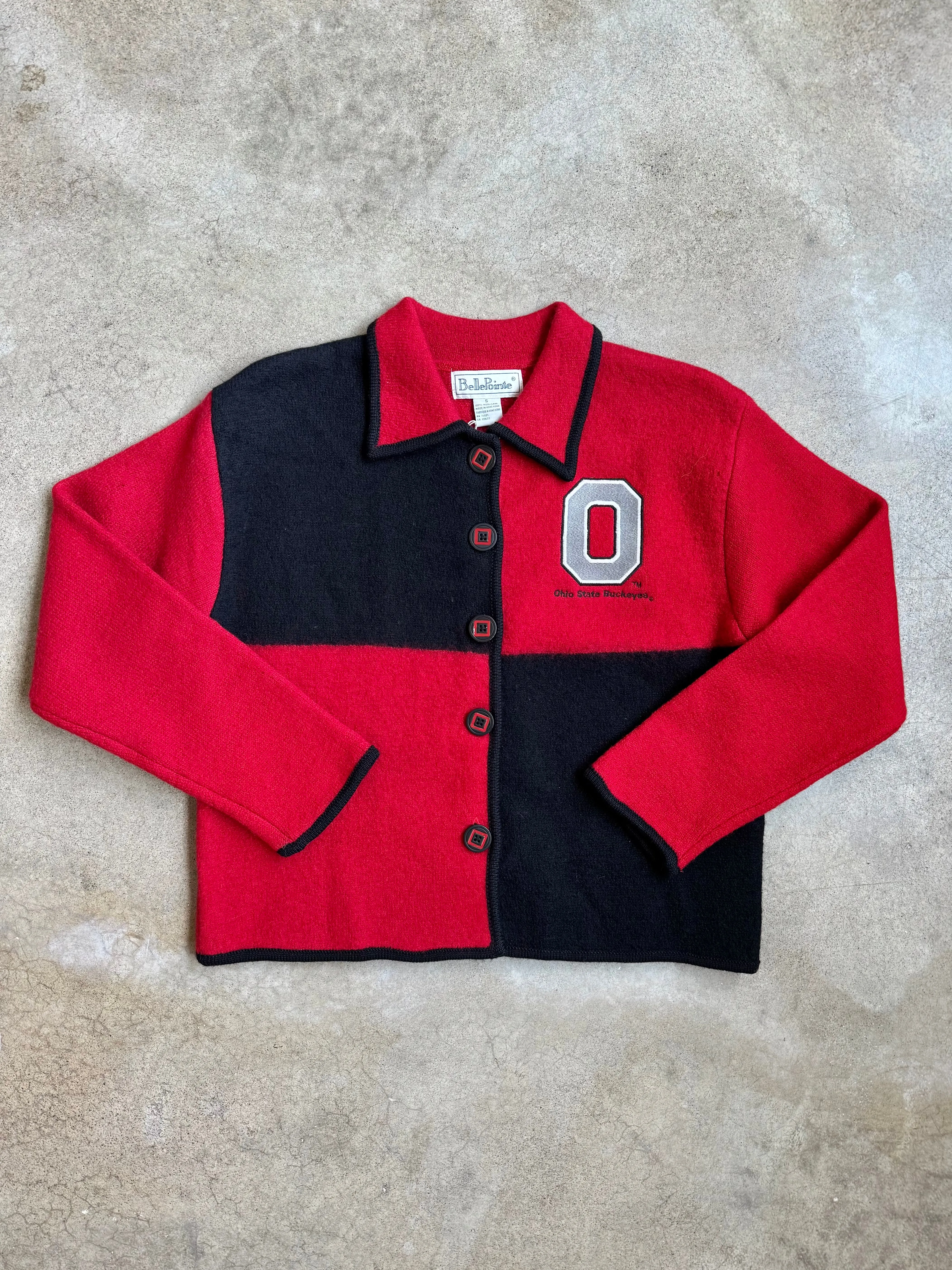Vintage BellePointe Ohio State Embroidered Wool Cardigan (S)