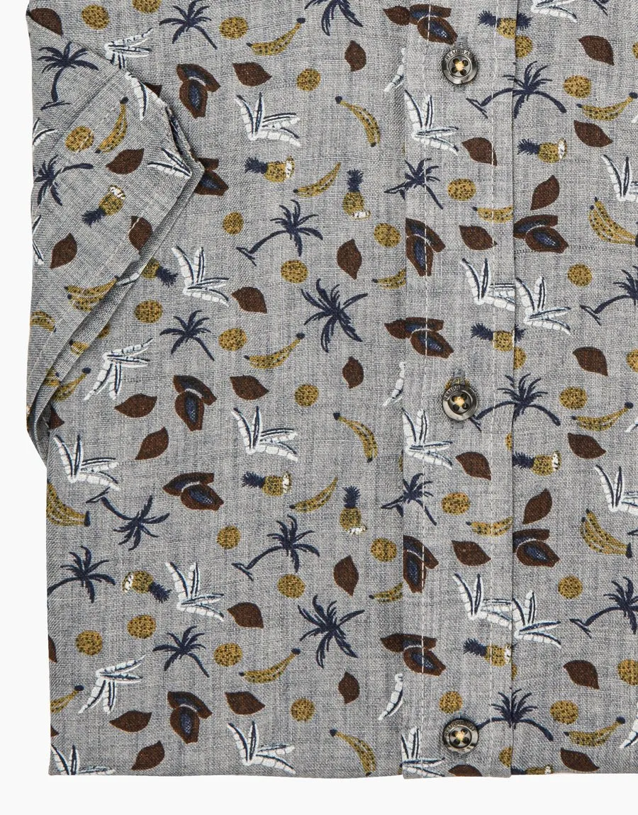 Waihi grey tropical short sleeve shirt